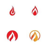 Fire with flame  Logo  Vector icon illustration