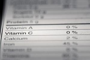 Shallow depth of Field image of Nutrition Facts photo