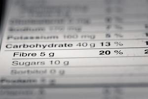 Shallow depth of Field image of Nutrition Facts photo