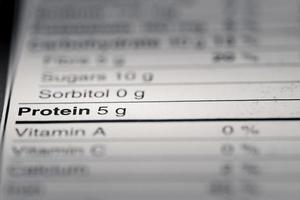 Shallow depth of Field image of Nutrition Facts photo