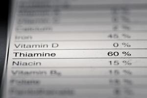 Shallow depth of Field image of Nutrition Facts photo