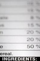 Shallow depth of Field image of Nutrition Facts photo