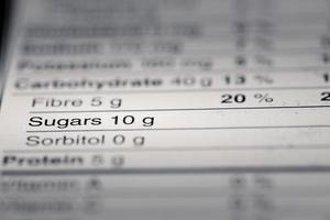 Shallow depth of Field image of Nutrition Facts photo