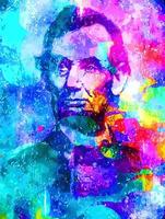 Abraham Lincoln Watercolor Portrait Painting vector