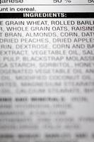 Shallow depth of Field image of Nutrition Facts photo
