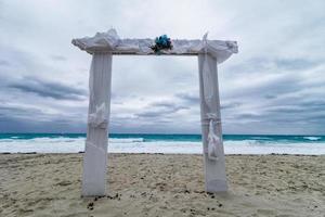 Wedding Arch and Bad Weather photo