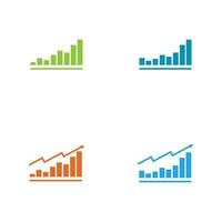 growing graph icon vector illustration design template