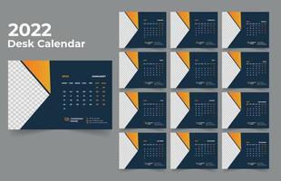 Desk Calendar Design 2022 vector