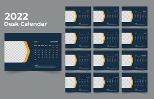 Desk Calendar Design 2022 vector