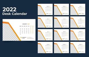 Desk Calendar Design 2022 vector