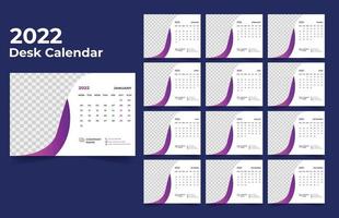 Desk Calendar Design 2022 vector