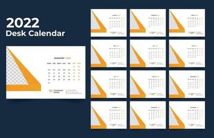 diseño de calendario de escritorio 2022 vector