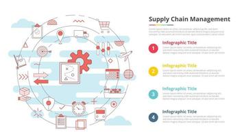 digital revolution technology concept for infographic template banner with four point list information vector