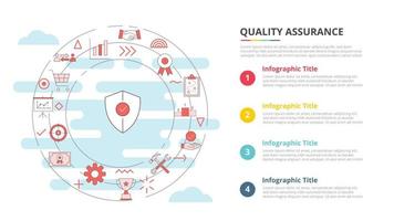 qa quality assurance concept for infographic template banner with four point list information
