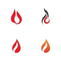 Fire with flame  Logo  Vector icon illustration