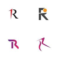 Diseño de icono de vector de plantilla de logotipo de letra r