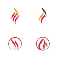 Fire with flame  Logo  Vector icon illustration