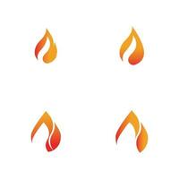 Fire with flame  Logo  Vector icon illustration