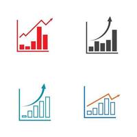 growing graph icon vector illustration design template