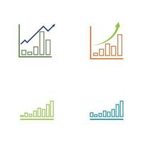 growing graph icon vector illustration design template