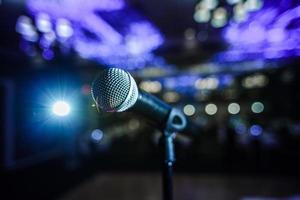 Microphone on a Stage photo