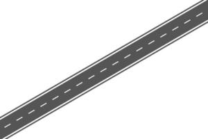 Roadway journey to the future. Asphalt street isolated on white background. Symbols Way to the goal of the end point. Path mean successful business planning Suitable for advertising and presentstation vector