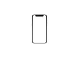 concepto de teléfono inteligente de pantalla táctil con interfaz en blanco. elemento de interfaz en los iconos de la pantalla y botones aislados sobre fondo blanco. comunicación inalámbrica del teléfono móvil. ilustración vectorial 3d. vector