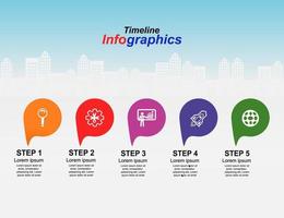 ilustración vectorial. Plantilla de opciones de número de infografías abstractas. se puede utilizar para el diseño de flujo de trabajo, diagrama, negocios 6 pasos, banner, diseño web. vector