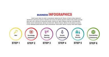 Vector illustration. Abstract infographics number options template. Can be used for workflow layout, diagram, business 6 steps, banner, web design.