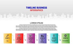 ilustración vectorial. Plantilla de opciones de número de infografías abstractas. se puede utilizar para el diseño de flujo de trabajo, diagrama, negocios 6 pasos, banner, diseño web. vector