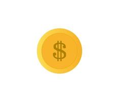 Vector dollar icon isolated on white background