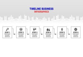 Vector illustration. Abstract infographics number options template. Can be used for workflow layout, diagram, business 6 steps, banner, web design.