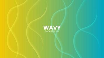 yellow and blue gradient background with dynamic wavy light elegant Premium Vector