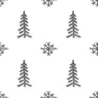 Doodle christmas background. seamless christmas pattern vector