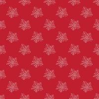 seamless pattern with snowflakes on red background vector