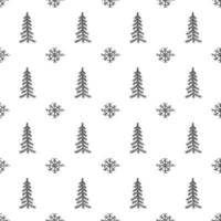 Doodle christmas background. seamless christmas pattern vector