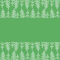 green christmas background with christmas trees and with place for text vector