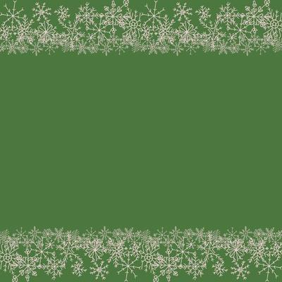 green christmas background with snowflakes and with place for text