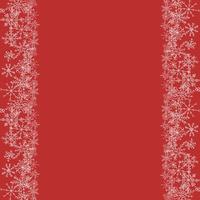red christmas background with snowflakes and with place for text vector