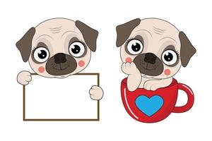 cute dog animal cartoon vector