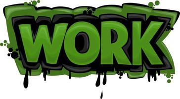 WORK graffiti design on a white background vector