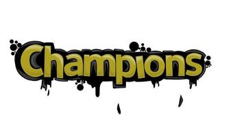 CHAMPION writing graffiti design on white background vector