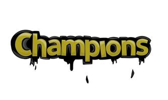 CHAMPION writing graffiti design on white background vector