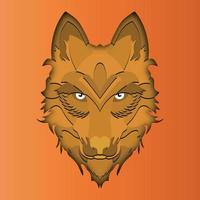 colorful vector wolf. Abstract design. Vector illustration.