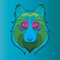 colorful vector lion. Abstract design. Vector illustration.