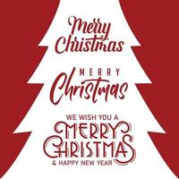 Merry Christmas Text Typography vector