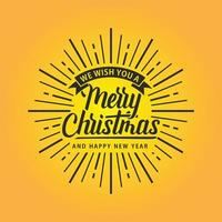 Merry Christmas Shine Bright Xmas Text Gold vector