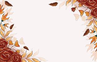 floral background red and yellow theme vector