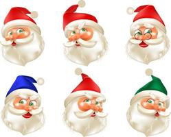 Cute Santa Claus in flat style isolated on white background. Vector illustration