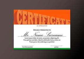 elegant certificate design for achievement and appreciation vector
